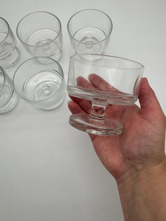 Vintage champagne/ice coups Italy - set van 6 stuks