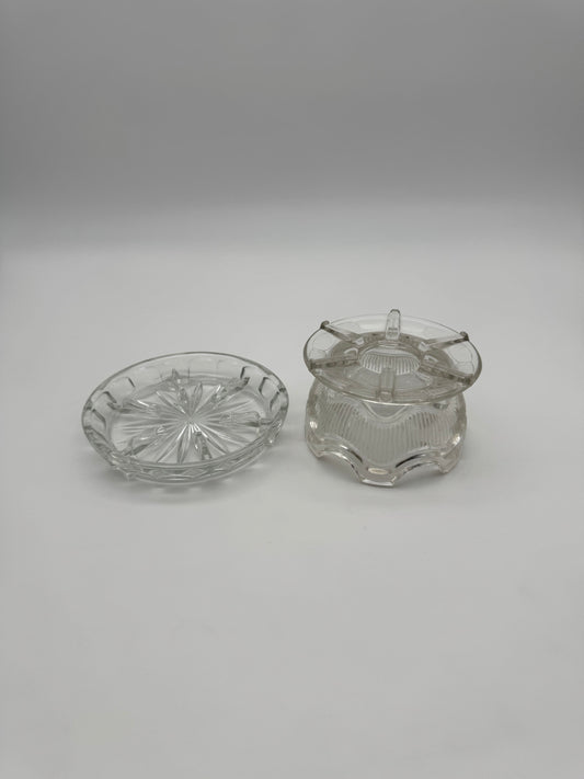 Vintage warmhouder helder persglas theewarmhouder Rechaud