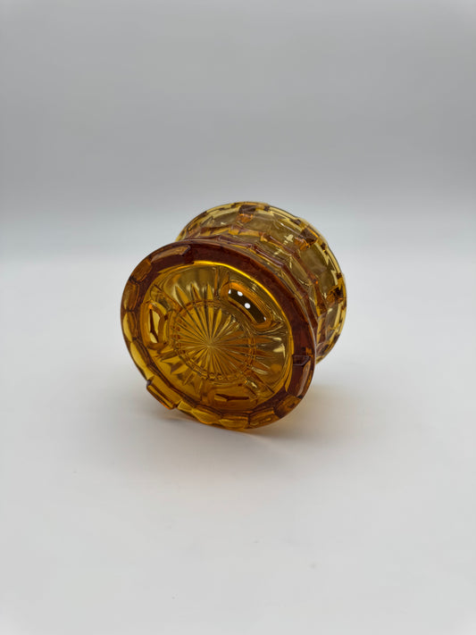 Vintage warmhouder amber persglas theewarmhouder Rechaud