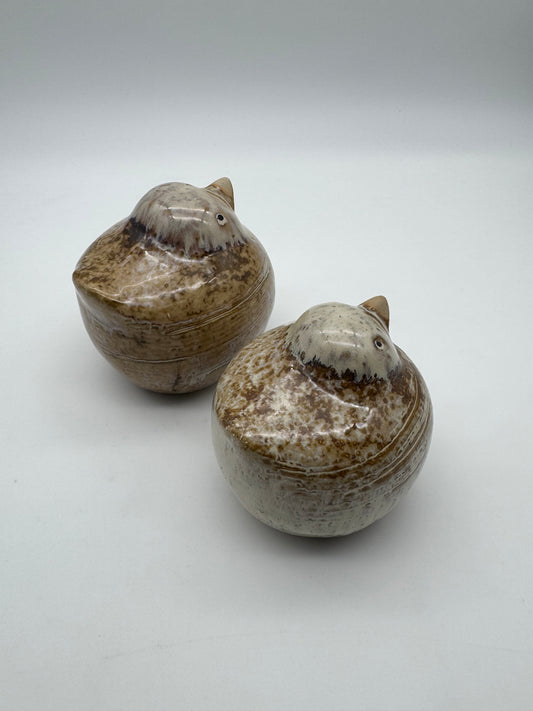Keramische vogel-eend figuren - 1980's/1990's