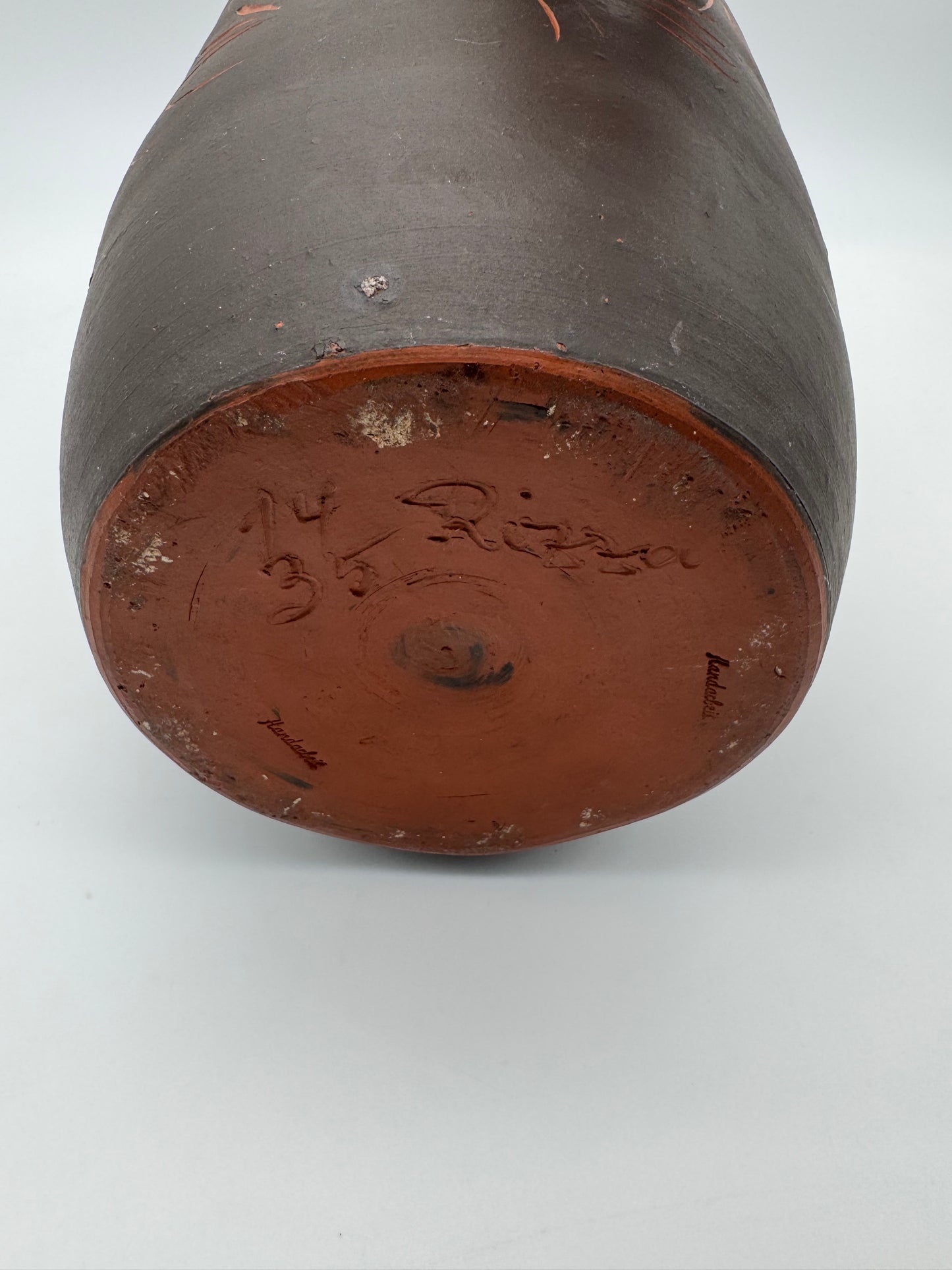Handgemaakte Sgraggito keramiek gesigneerd 14 35 Rizza