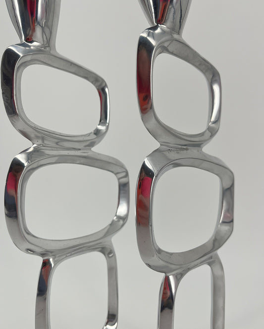 80s CIRCLE Candlesticks By Matthew Hilton (set van 2)