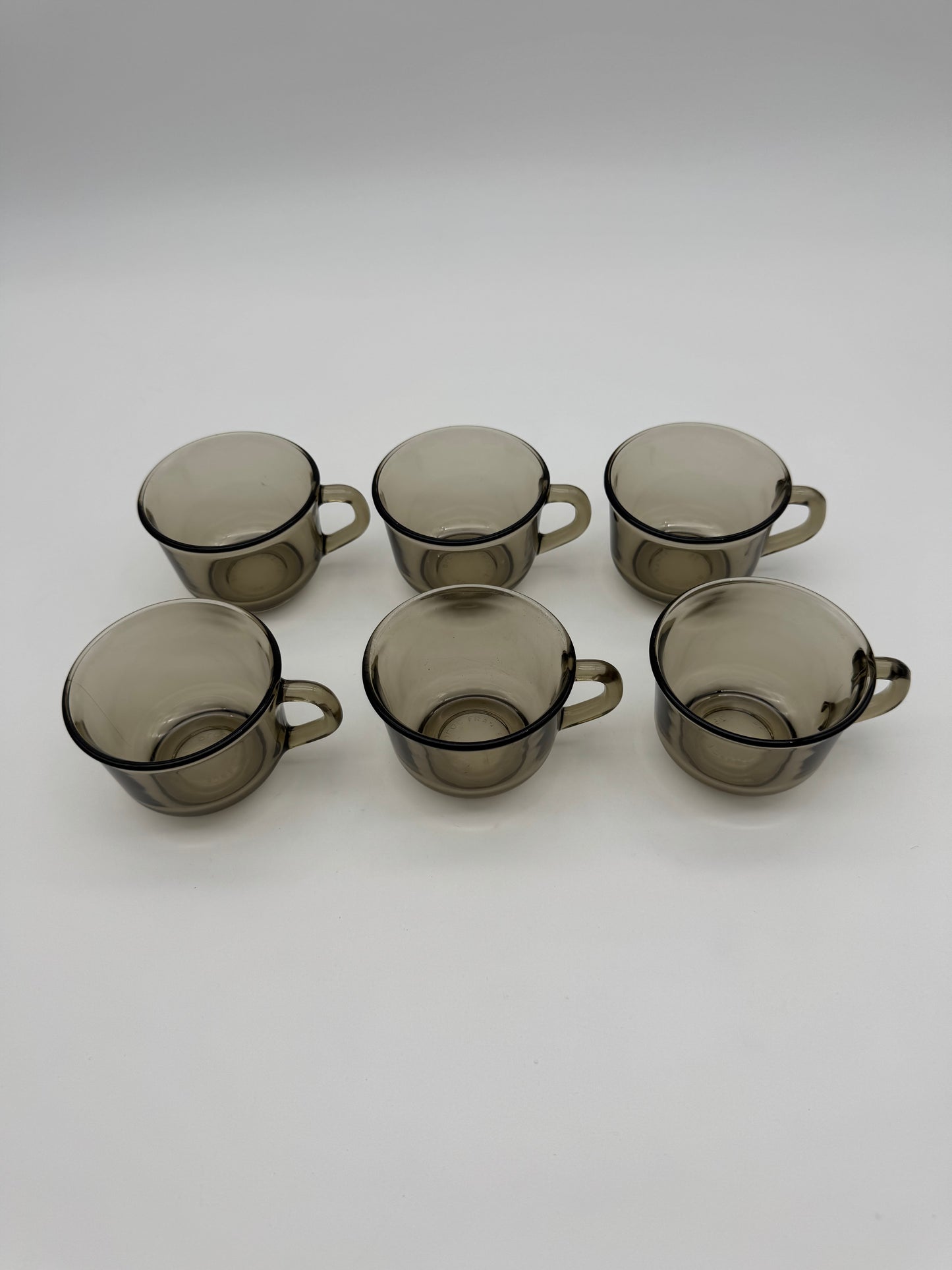 Rookglas kopje klein - Arcoroc France - set 6 stuks