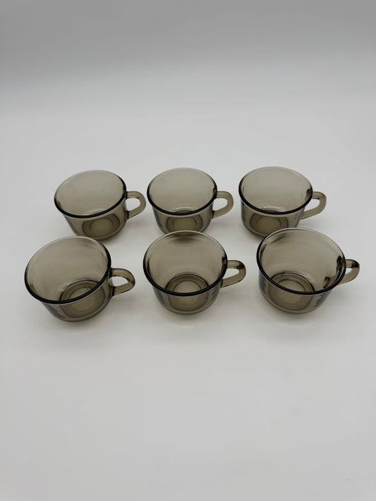 Rookglas kopje klein - Arcoroc France - set 6 stuks