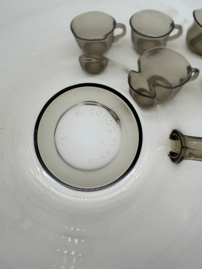Rookglas kopje klein - Arcoroc France - set 6 stuks