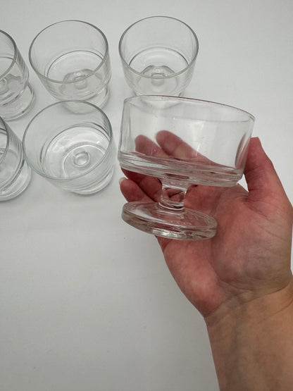 Vintage champagne/ice coups Italy - set van 6 stuks