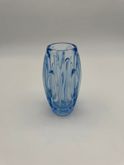 Rosice Glassworks azuur blauwe lensvaas - Rodolf Schrotter