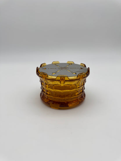 Vintage warmhouder amber persglas theewarmhouder Rechaud