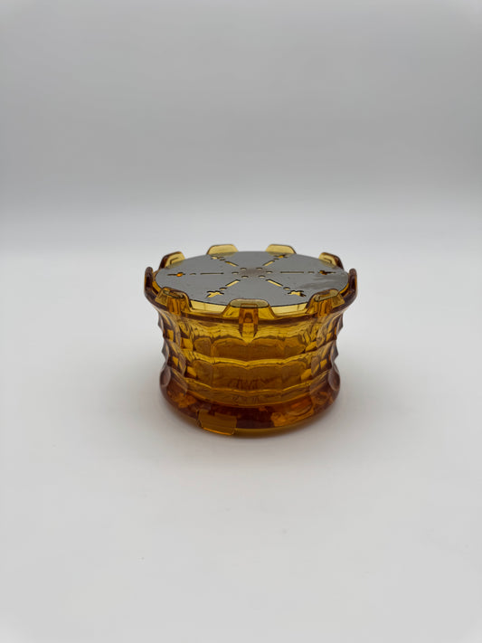 Vintage warmhouder amber persglas theewarmhouder Rechaud