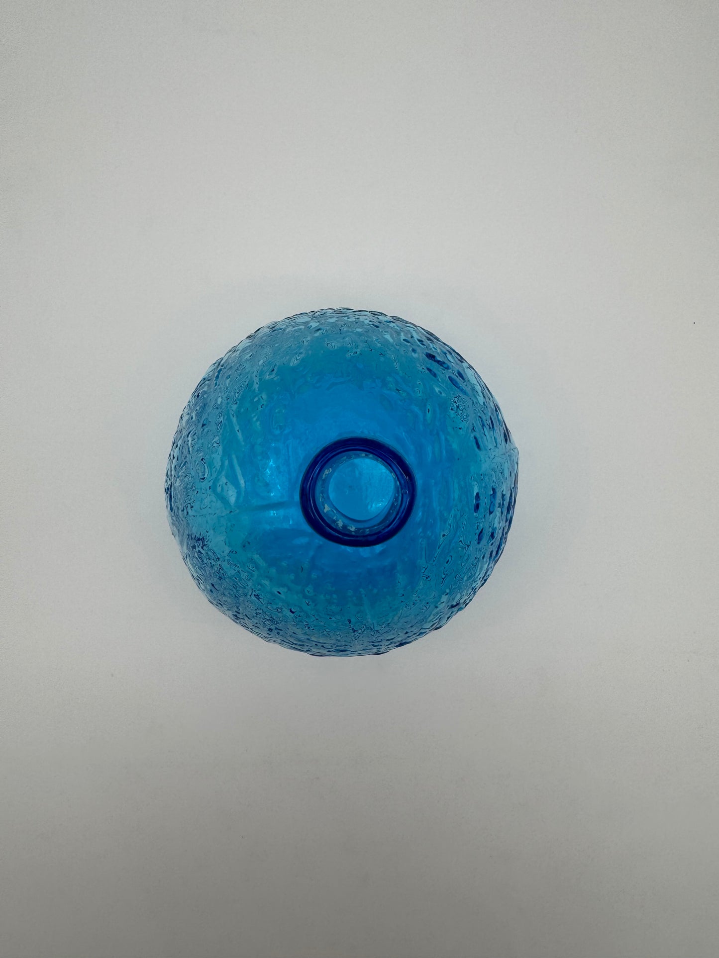 Blauw glazen vaas