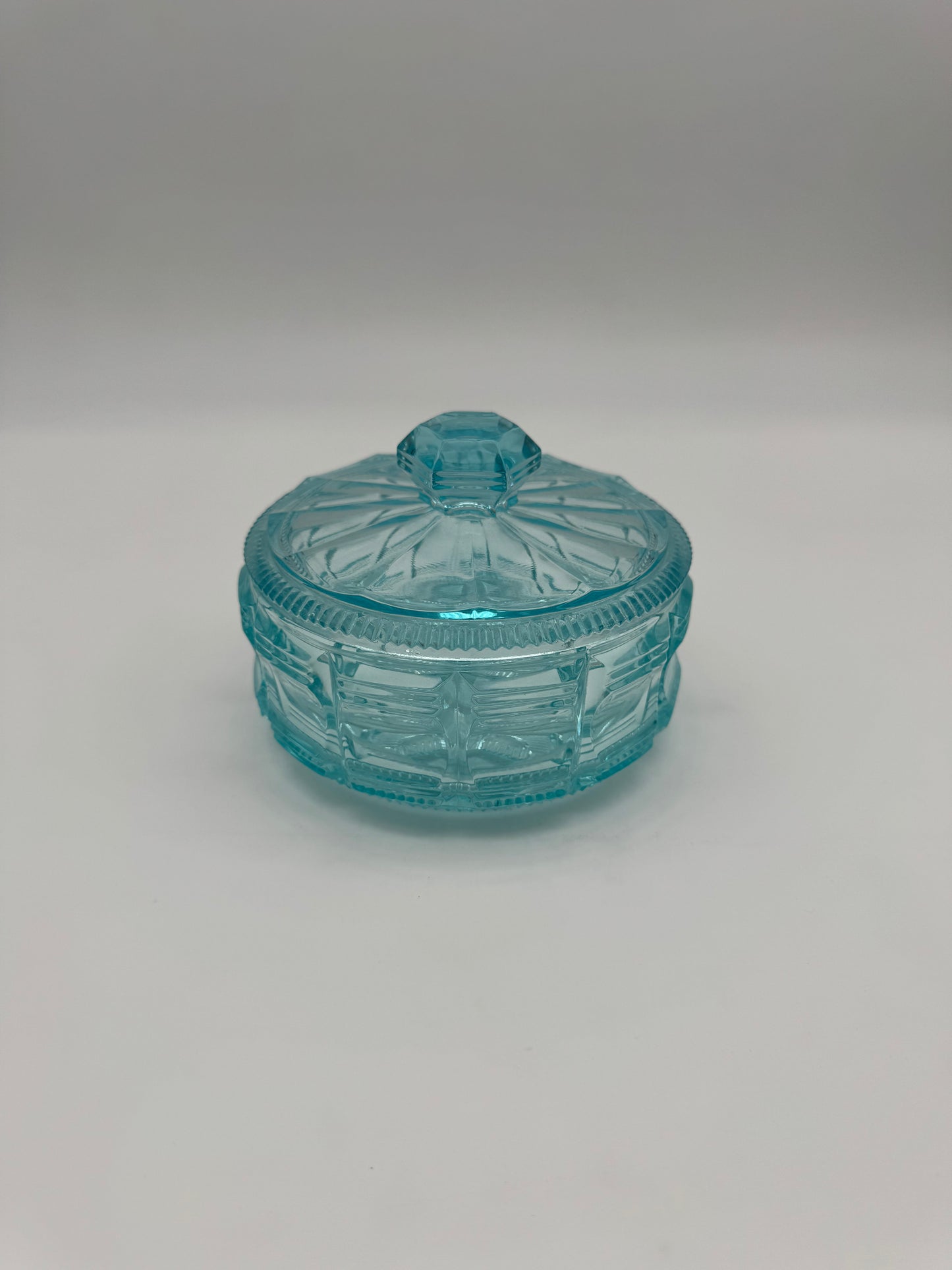 Blauw persglas bonbonniére