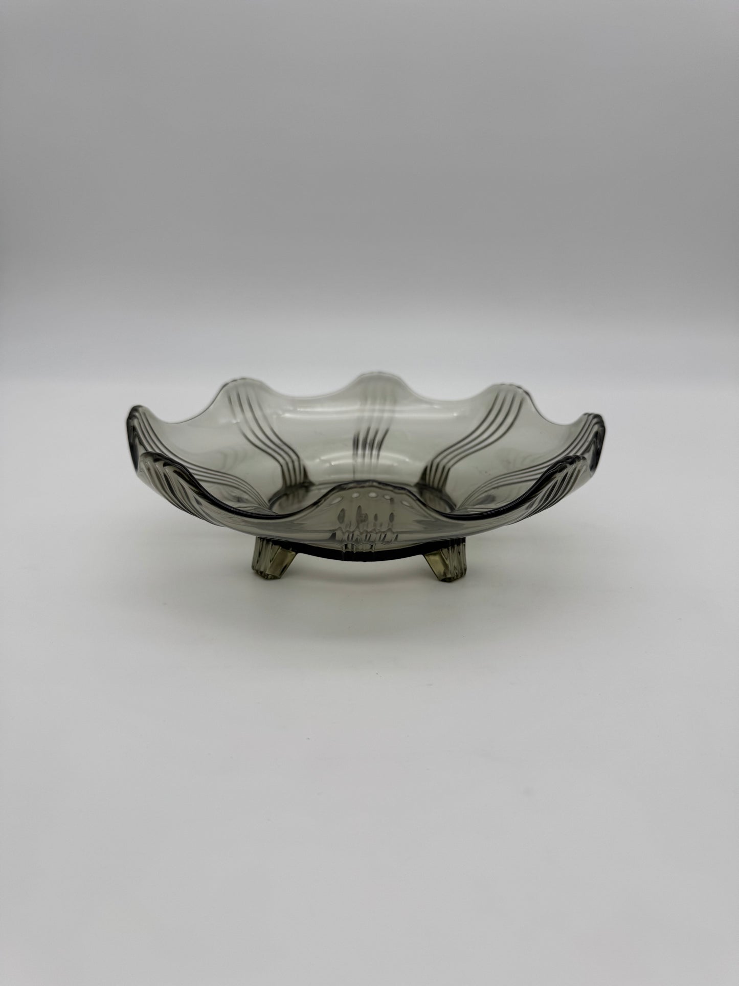Vintage schaal rookglas op pootjes