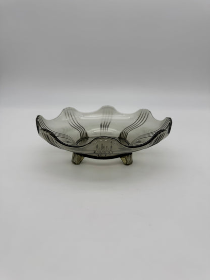Vintage schaal rookglas op pootjes