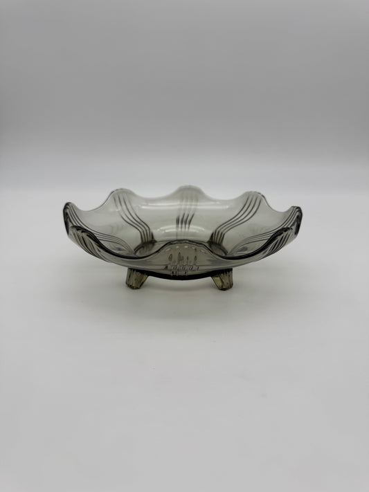Vintage schaal rookglas op pootjes