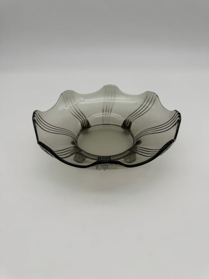 Vintage schaal rookglas op pootjes