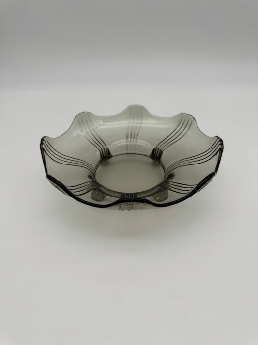 Vintage schaal rookglas op pootjes