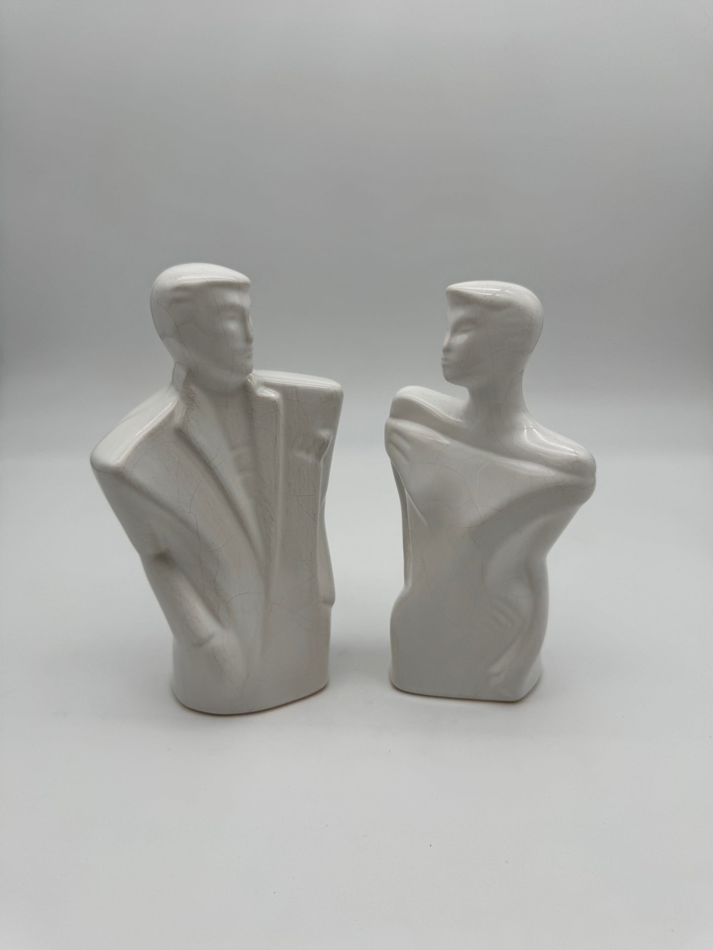Vintage beelden man en vrouw wit