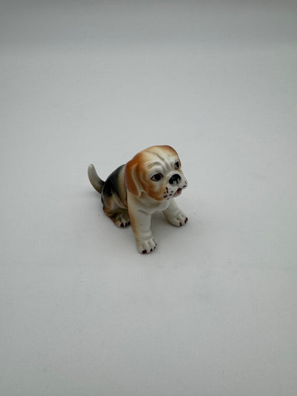 Vintage Enesco porselein brown/white bulldog