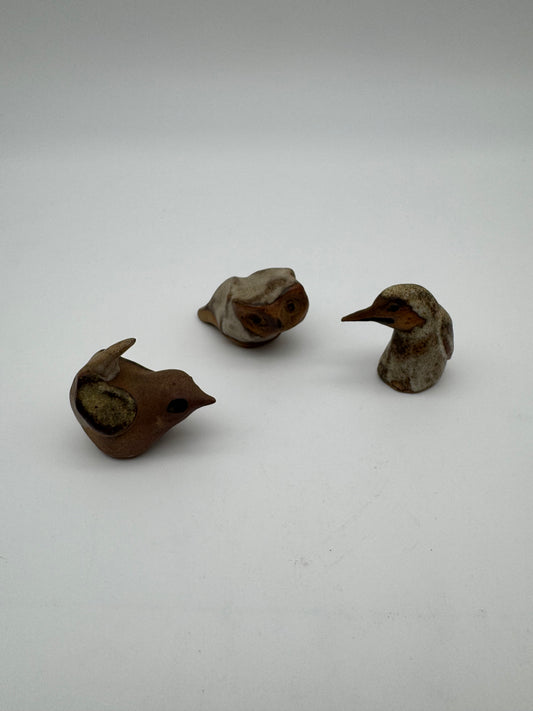 Vintage Tremar Pottery Owl and birds - set van 3 stuks