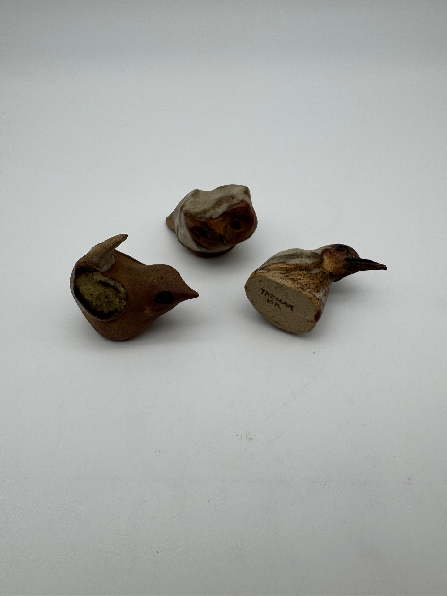 Vintage Tremar Pottery Owl and birds - set van 3 stuks
