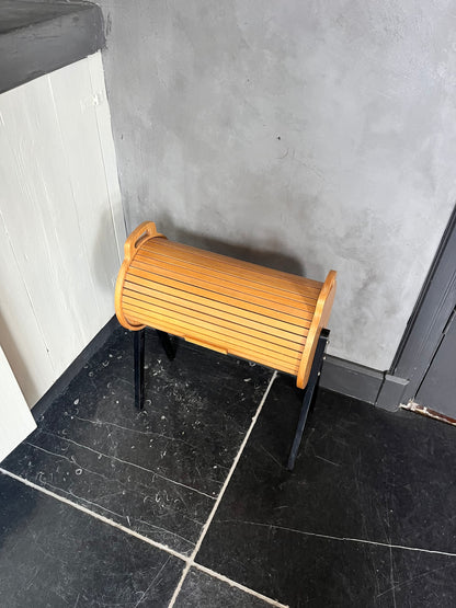 60s Design roll top cabinet sewing box