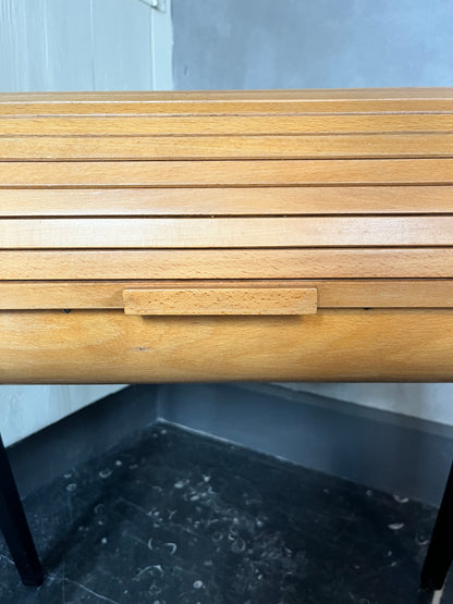 60s Design roll top cabinet sewing box