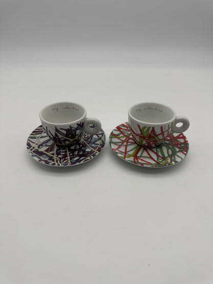 Illy Collection Italia Riviera Espresso cup + Saucer - signed 1996 - James Rosenquist