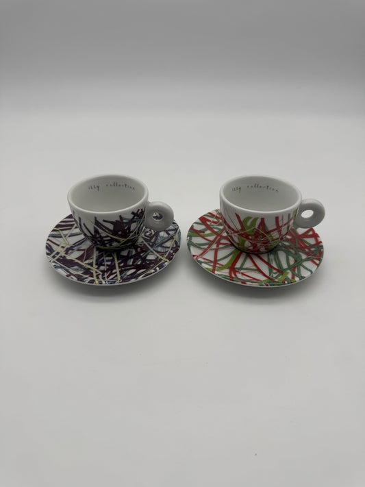 Illy Collection Italia Riviera Espresso cup + Saucer - signed 1996 - James Rosenquist