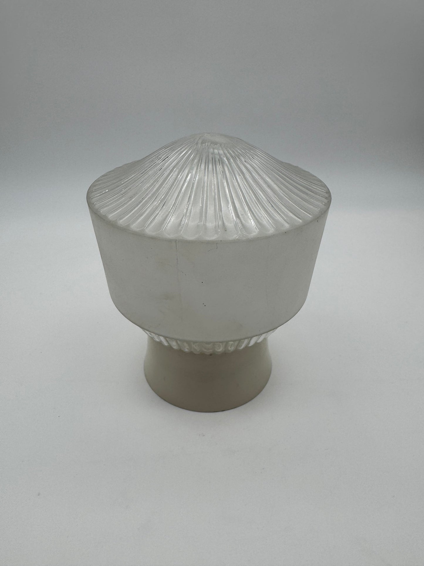 Vintage Plafonnière jaren 30 helder en melk glas