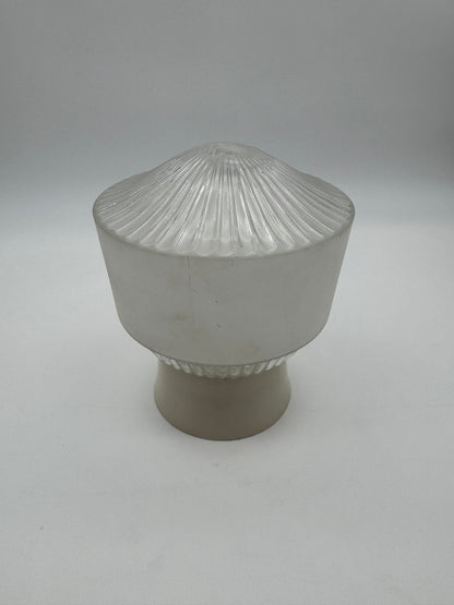 Vintage Plafonnière jaren 30 helder en melk glas