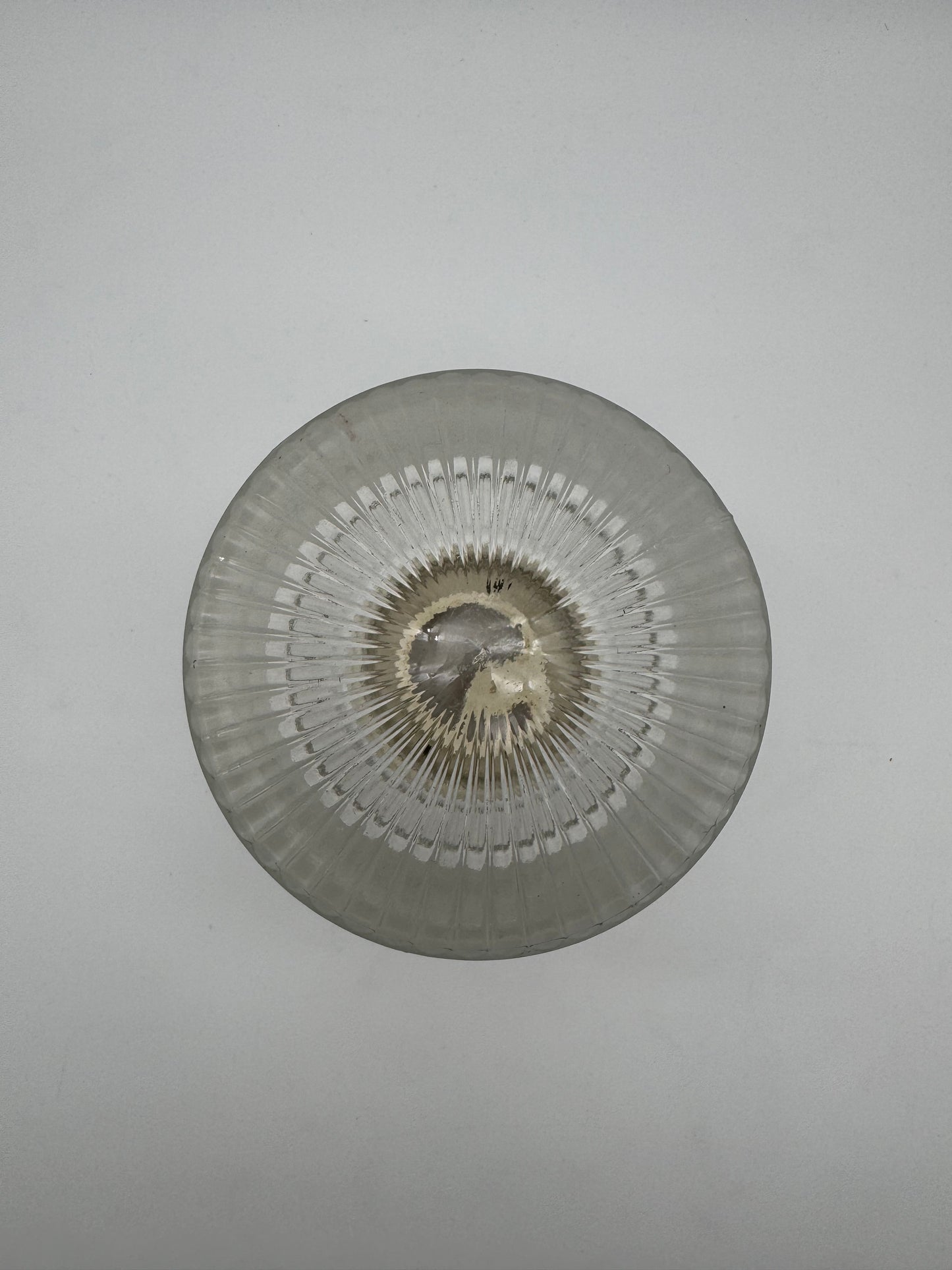 Vintage Plafonnière jaren 30 helder en melk glas