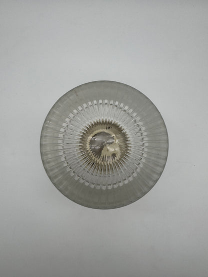 Vintage Plafonnière jaren 30 helder en melk glas