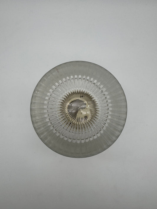 Vintage Plafonnière jaren 30 helder en melk glas