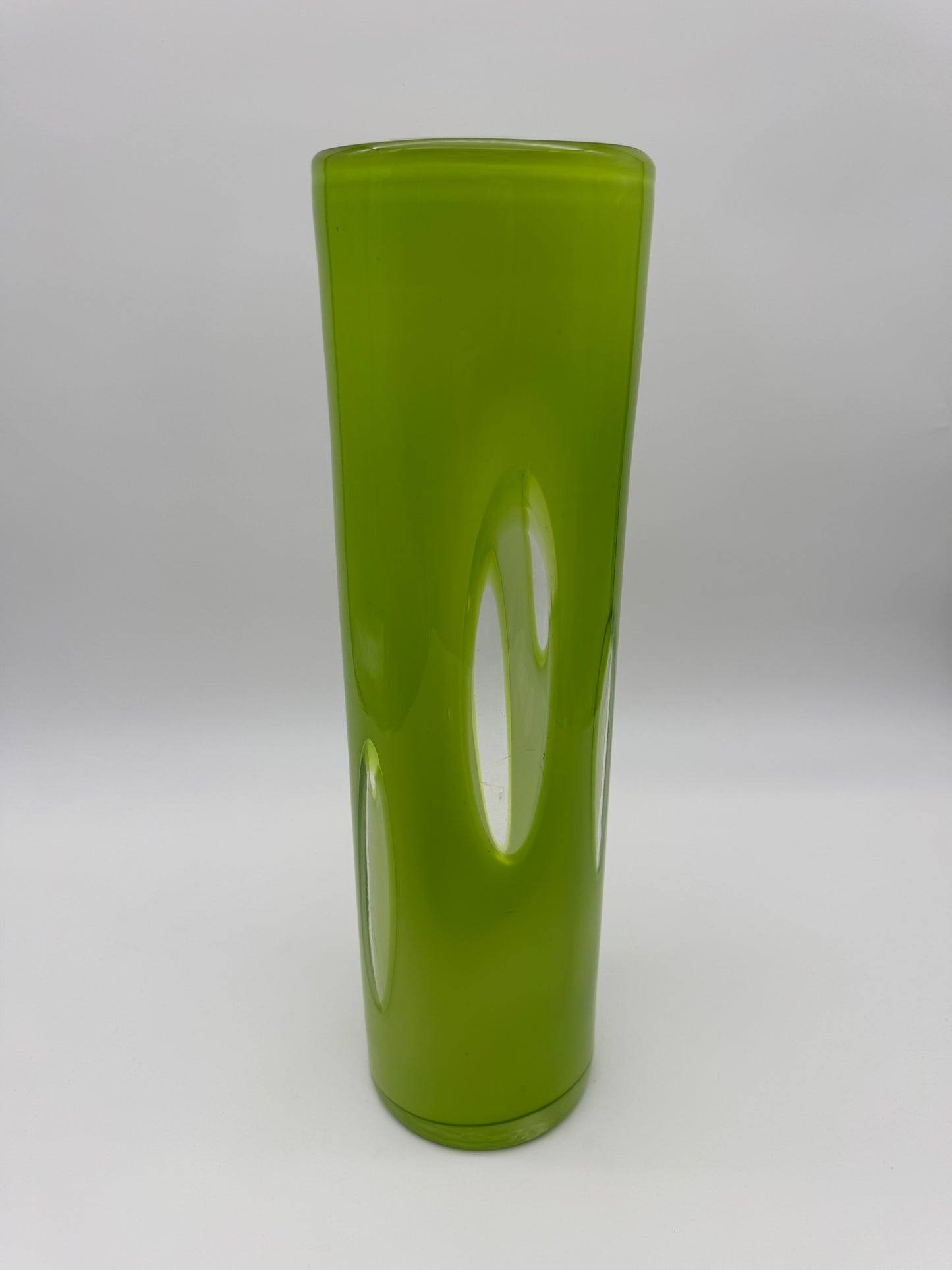 Retro design 'venster' vaas limoen groen