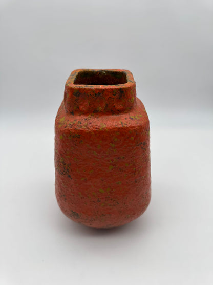 Vintage Keramiek vaas oranje