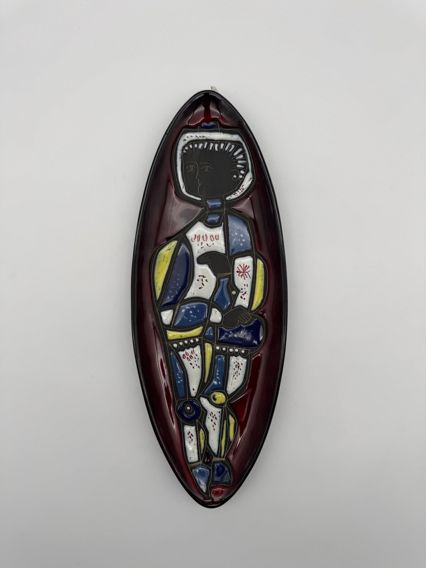 Italiaans vintage keramische wandschaal schotel 'Garda sul Lago'