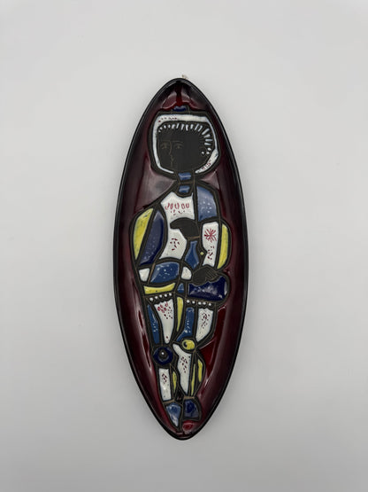 Italiaans vintage keramische wandschaal schotel 'Garda sul Lago'