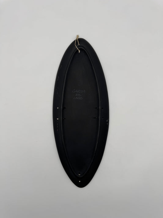 Italiaans vintage keramische wandschaal schotel 'Garda sul Lago'