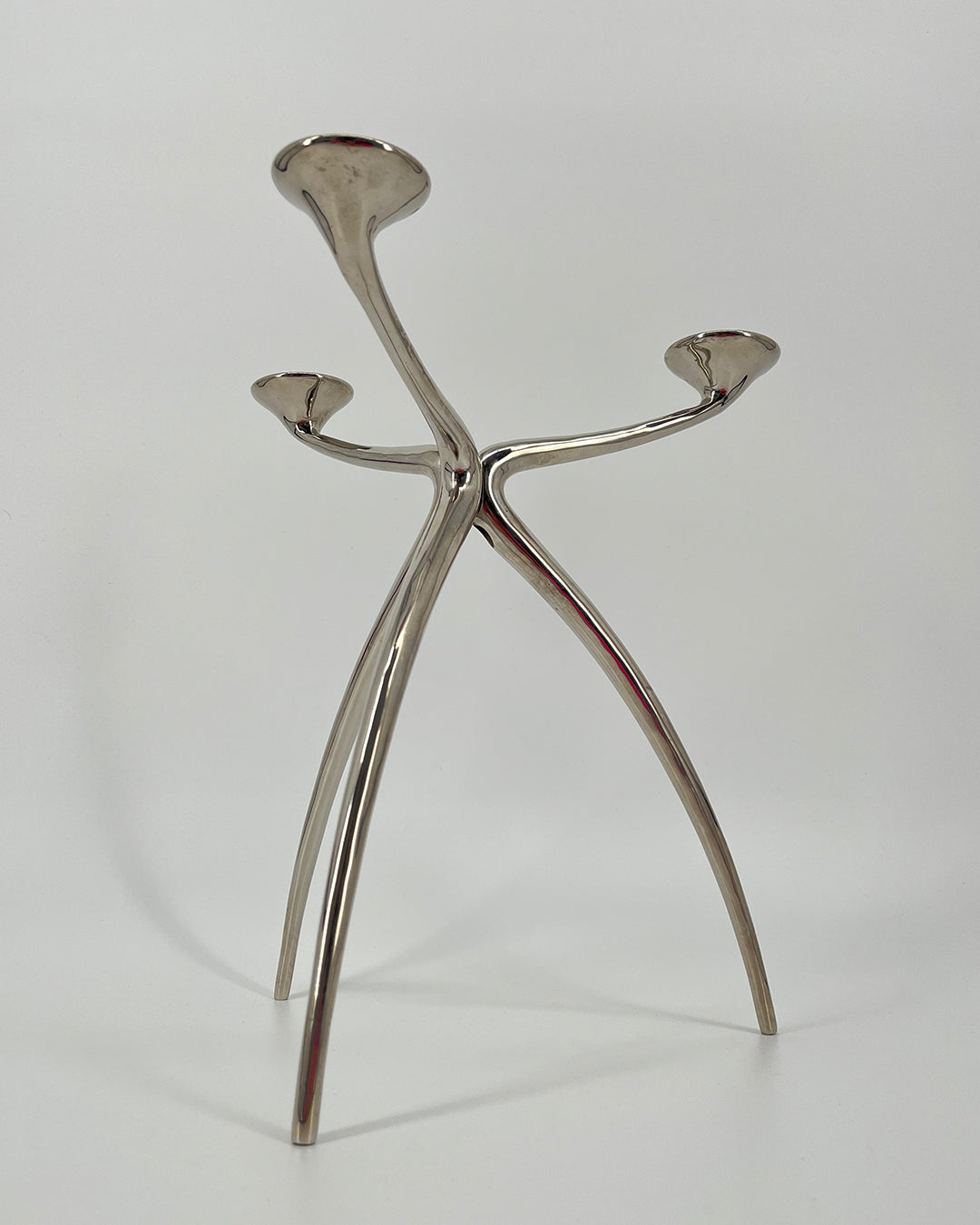 70s Designer Tripod Candlestick