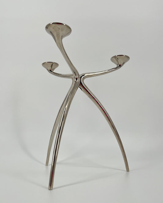 70s Designer Tripod Candlestick