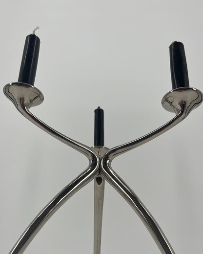 70s Designer Tripod Candlestick