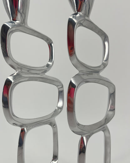 80s CIRCLE Candlesticks By Matthew Hilton (set van 2)